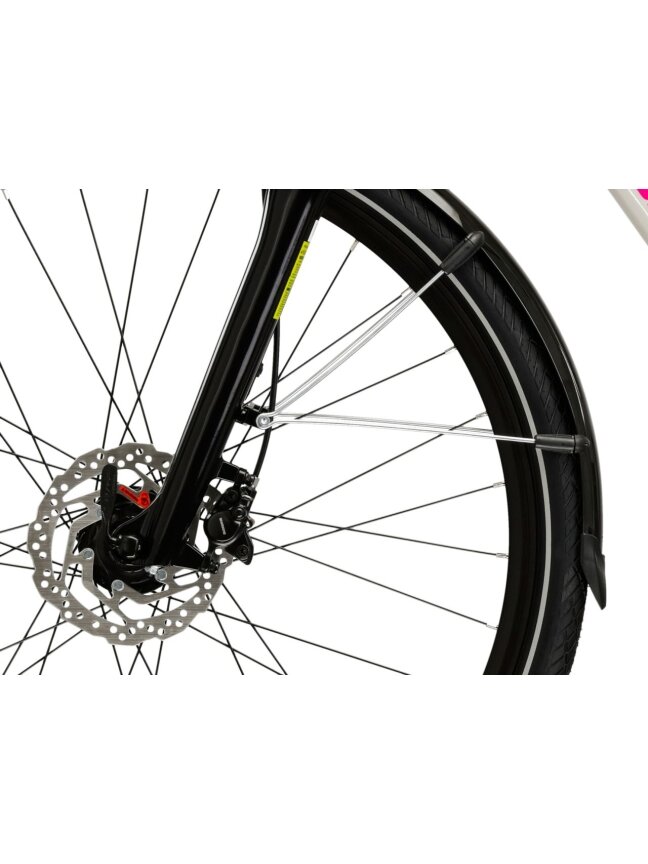 KROSS Trans 5.0 D / Grey-Pink Gloss / moteriškas miesto dviratis (28") MY25 6