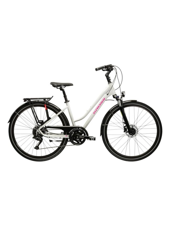 KROSS Trans 5.0 D gry-pin g moteriškas miesto dviratis (28") N