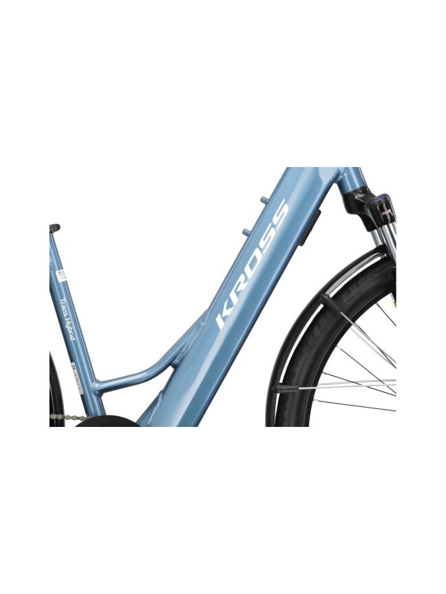 KROSS Trans Hybrid LS 1.0 349 Wh blu-whi g elektrinis miesto dviratis (28") 4