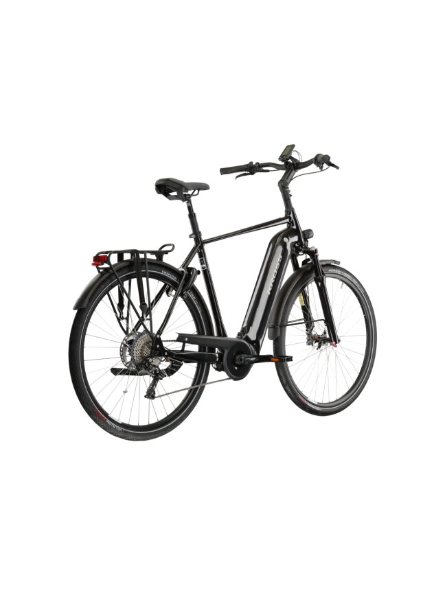 KROSS Trans Hybrid Prestige / 630 Wh / Black-Silver Gloss / elektrinis miesto dviratis (28") 2