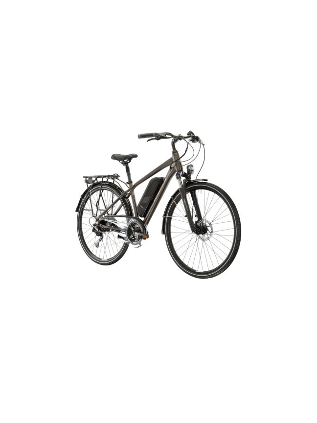 KROSS Trans Hybrid ZZ 522Wh bro-gry m elektrinis miesto dviratis (28") 1