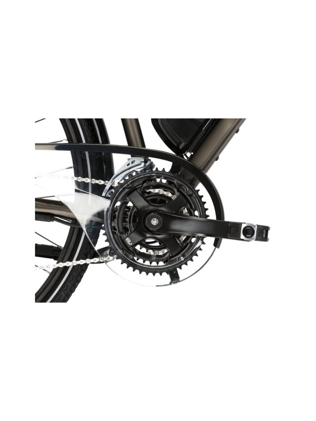KROSS Trans Hybrid ZZ 522Wh bro-gry m elektrinis miesto dviratis (28") 11