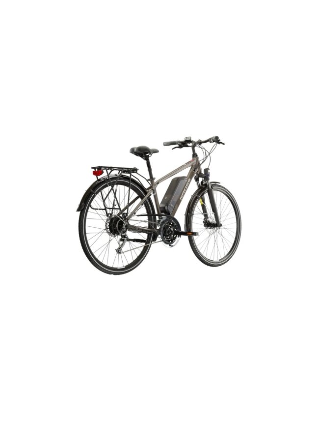 KROSS Trans Hybrid ZZ 522Wh bro-gry m elektrinis miesto dviratis (28") 2