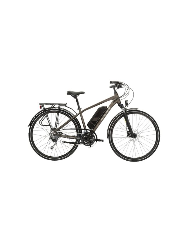 KROSS Trans Hybrid ZZ 522Wh bro-gry m elektrinis miesto dviratis (28") KROSS Trans Hybrid ZZ 522Wh bro-gry m elektrinis miesto dviratis (28")