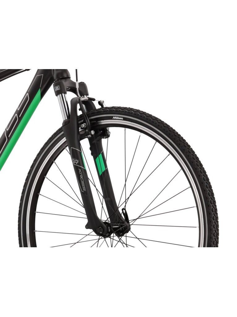 KROSS Evado 2.0 / Black-Green Matte / hibridinis dviratis (28") 3 KROSS Evado 2.0 / Black-Green Matte / hibridinis dviratis (28") 3