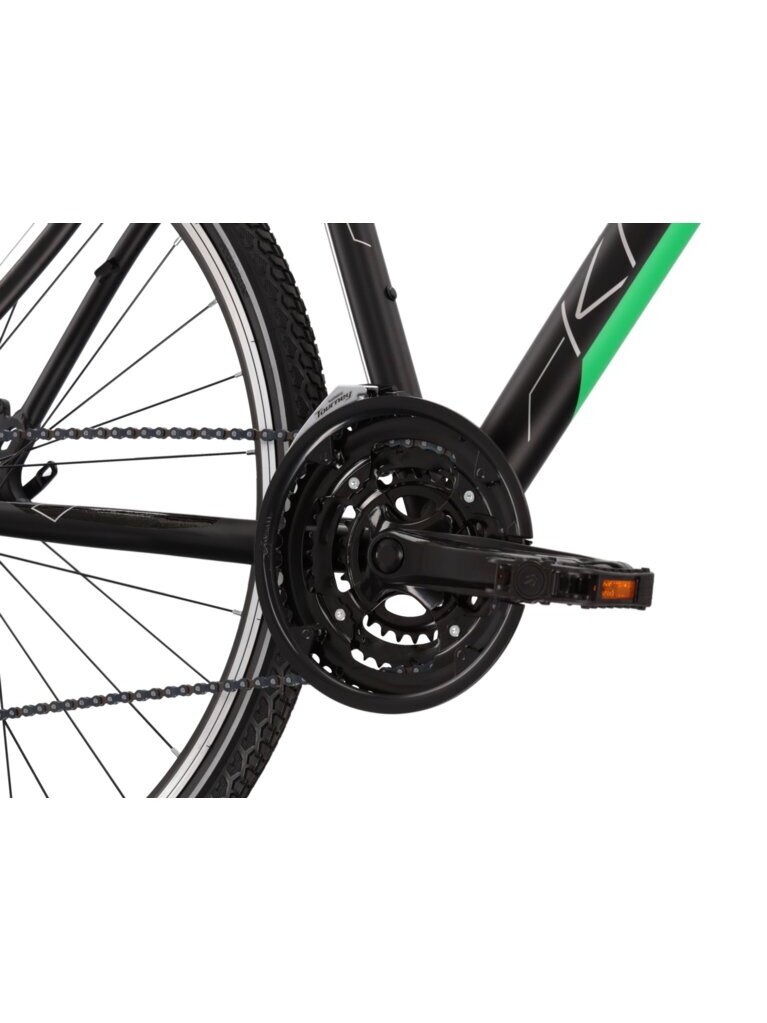 KROSS Evado 2.0 / Black-Green Matte / hibridinis dviratis (28") 5