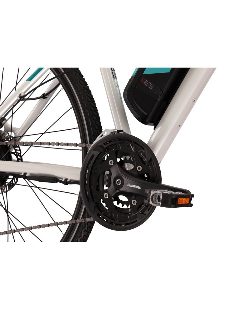 KROSS Evado Hybrid 1.0 whi-tur g Moteriškas Elektrinis Hibridinis Dviratis (28") 3