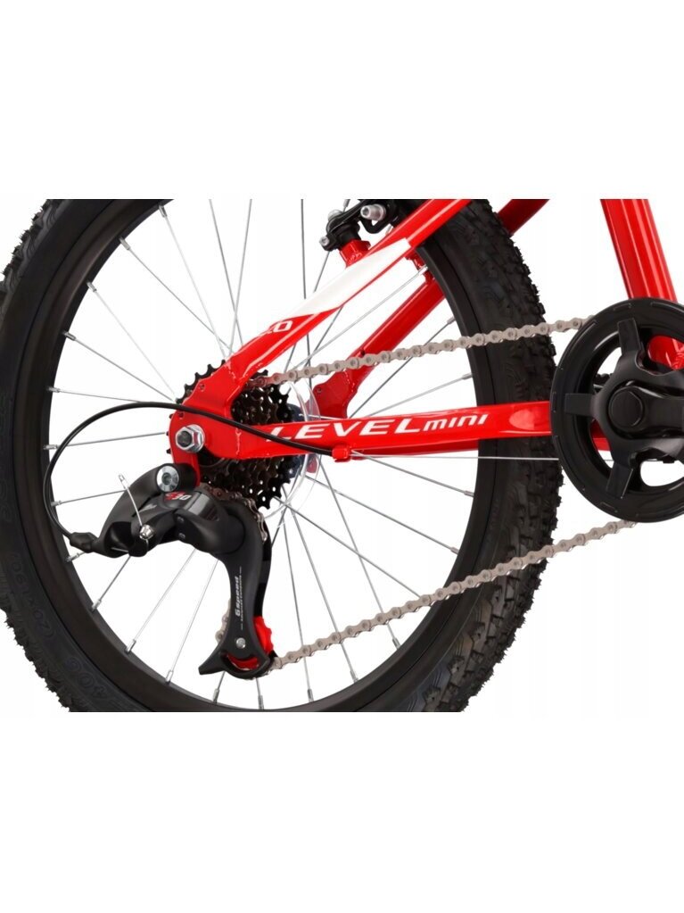 KROSS Level Mini 2.0 red-bl-whi vaikiškas dviratis (20") 5