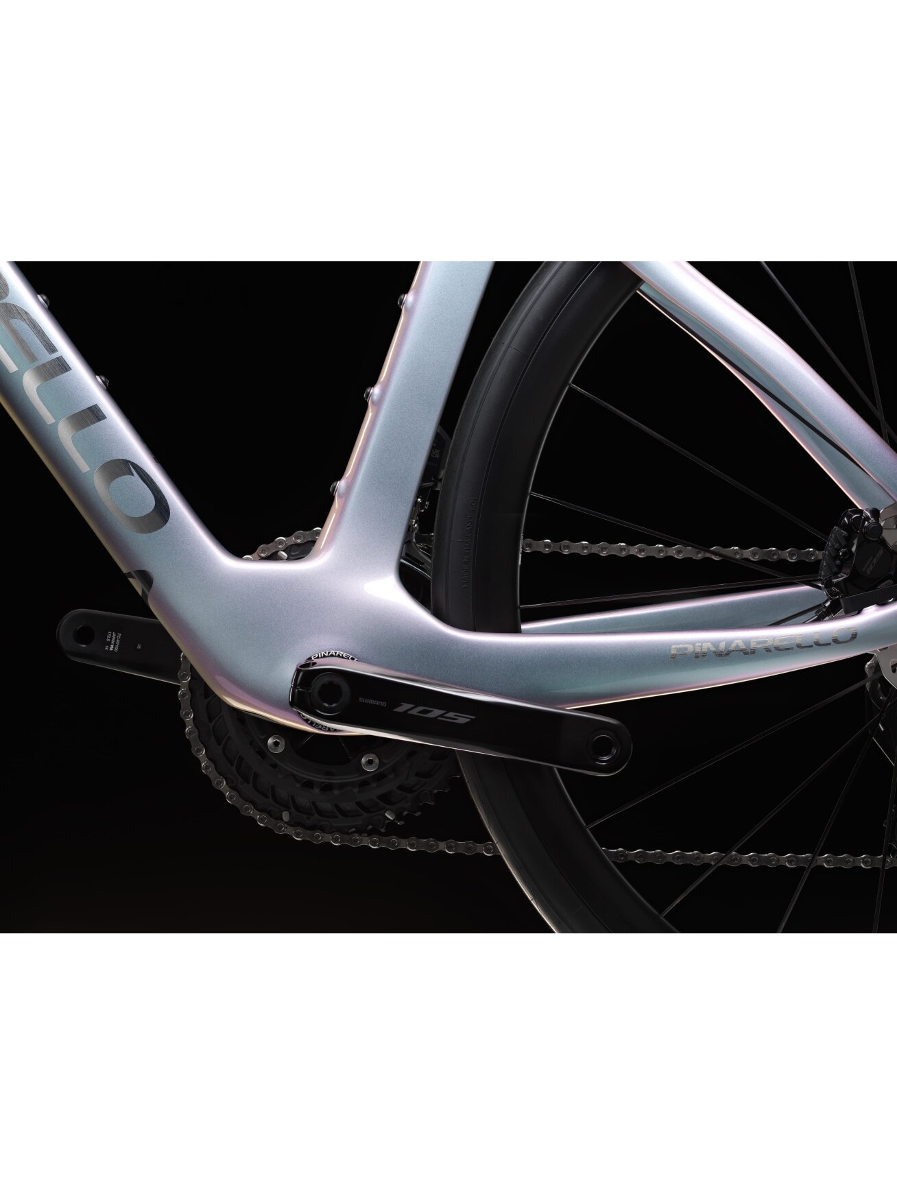 Pinarello F3 Disc MY26 / SHIMANO 105 Di2 2x12 FM20 / DT SWISS A1800 30DB / Interstellar Grey Shiny F3 / plento dviratis (28") 9