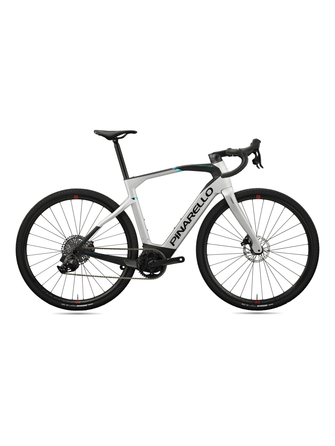 Pinarello Nytro Gravel E5 Disc / SRAM Rival XPLR AXS 1x12 / Fulcrum Rapid Red 900 / Saturn Silver / el. Gravel dviratis (28") Pinarello Nytro Gravel E5 Disc / SRAM Rival XPLR AXS 1x12 / Fulcrum Rapid Red 900 / Saturn Silver / el. Gravel dviratis (28")