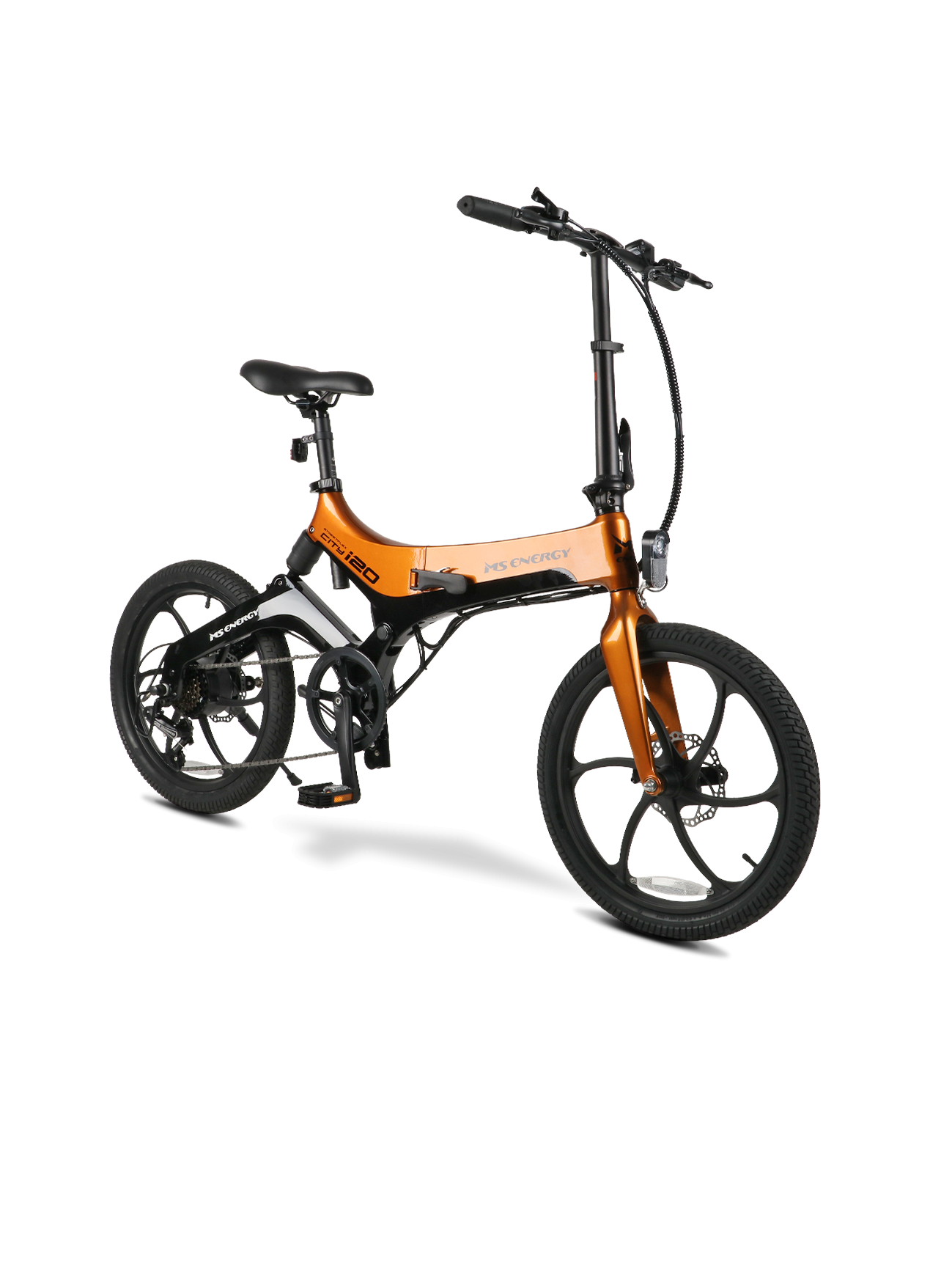 Sulankstomas elektrinis miesto dviratis MS ENERGY eBike i20 Orange Black Sulankstomas elektrinis miesto dviratis MS ENERGY eBike i20 Orange Black