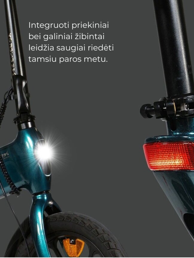 Sulankstomas elektrinis miesto dviratis MS ENERGY eBike i6 Black 4