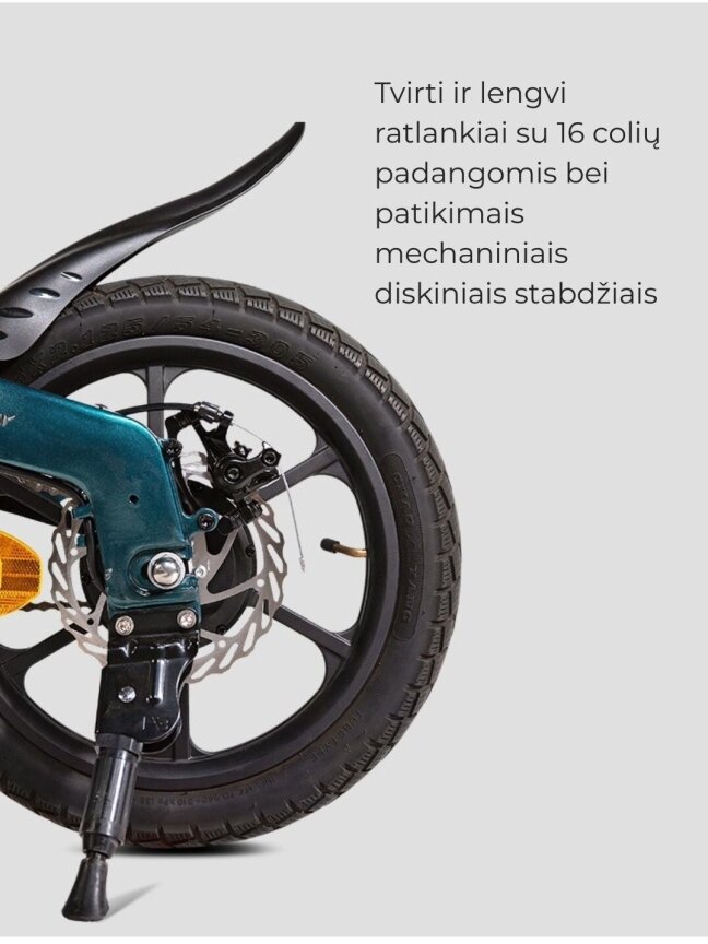 Sulankstomas elektrinis miesto dviratis MS ENERGY eBike i6 Green 4